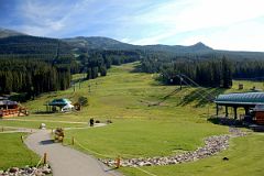 03 Looking Up At Lake Louise Ski Area On Mount Whitehorn From Bottom Of Gondola In Summer.jpg